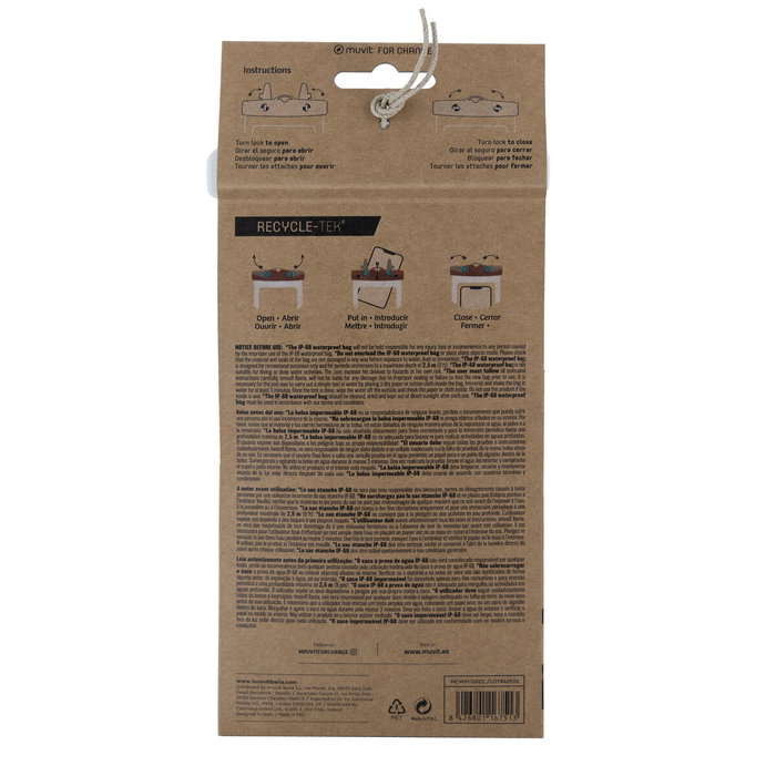 muvit for change funda acuática universal hasta 6,5" IPX8 blanca