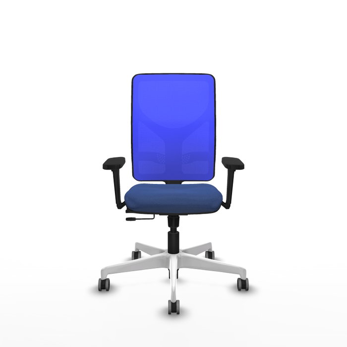 PIQUERAS Y CRESPO Silla de oficina Motilla con mecanismo Sincro/Traslack, Azul marino y Azul