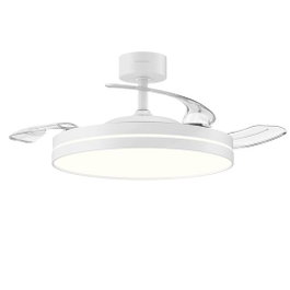Grunkel Ventilador de Techo con Luz Blanco 24W 6 Velocidades