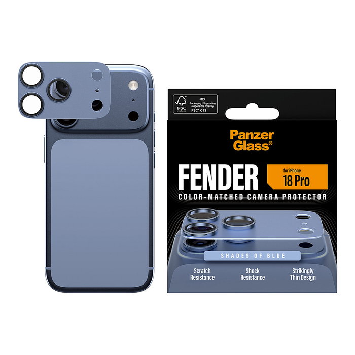 PanzerGlass Fender Protector de Lente de Cámara para iPhone 18 Pro - Shades of Blue