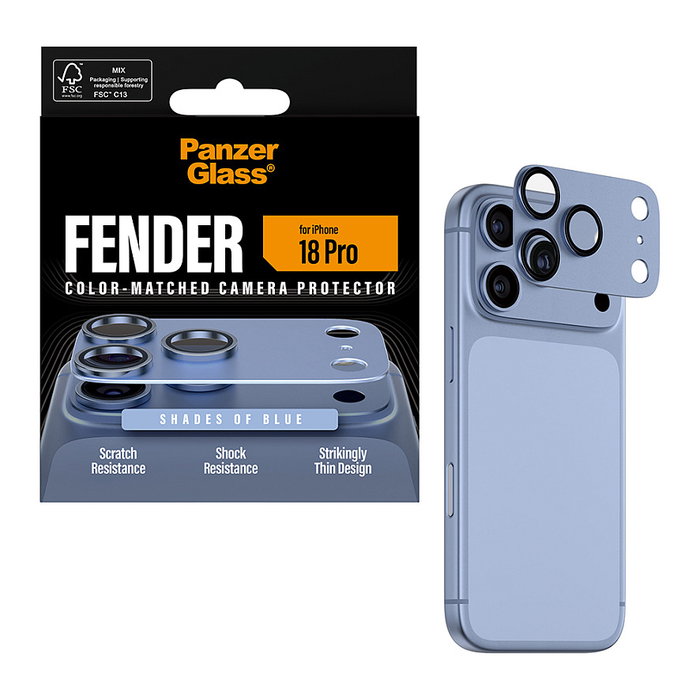 PanzerGlass Fender Protector de Lente de Cámara para iPhone 18 Pro - Shades of Blue