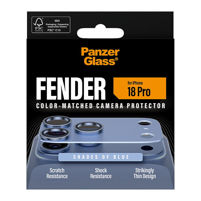 PanzerGlass Fender Protector de Lente de Cámara para iPhone 18 Pro - Shades of Blue