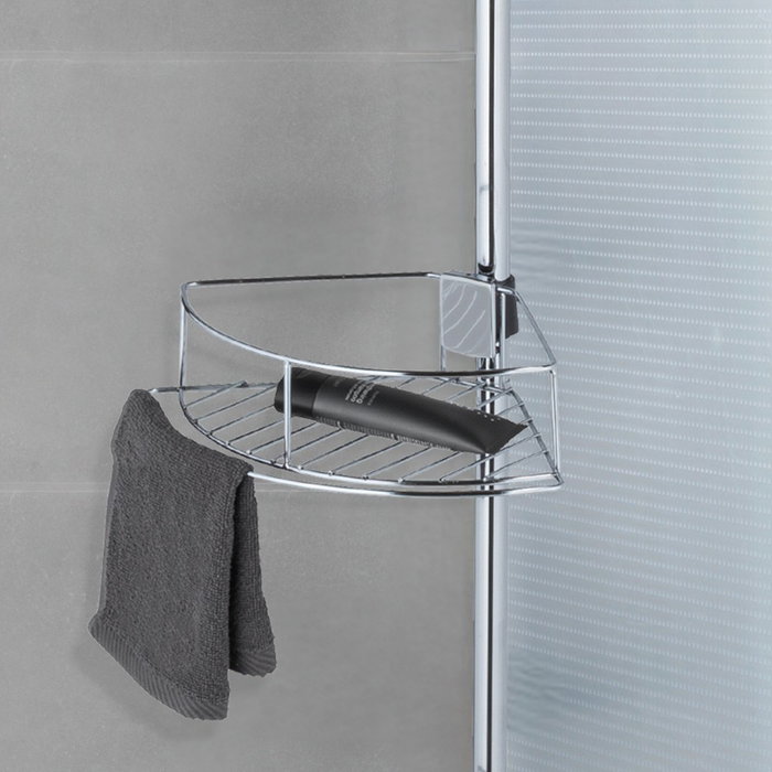 Wenko Rinconera Telescópica Dolcedo Acero Inoxidable, con 4 Cestas, 31 x 23 x 65-275 cm