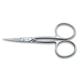 Tres Claveles Tijera Cutícula Curva Inox 4" D 3C para Cutículas de Acero Inoxidable, Esterilizable, 10 cm