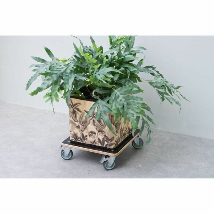 Nature Carrito para plantas Nature Square 38x38 cm madera negra 446407 Nature Carrito para plantas Nature Square 38x38 cm madera negra 446407