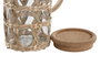 DKD Home Decor Jarra de Borosilicato y Fibra Natural 1,25L
