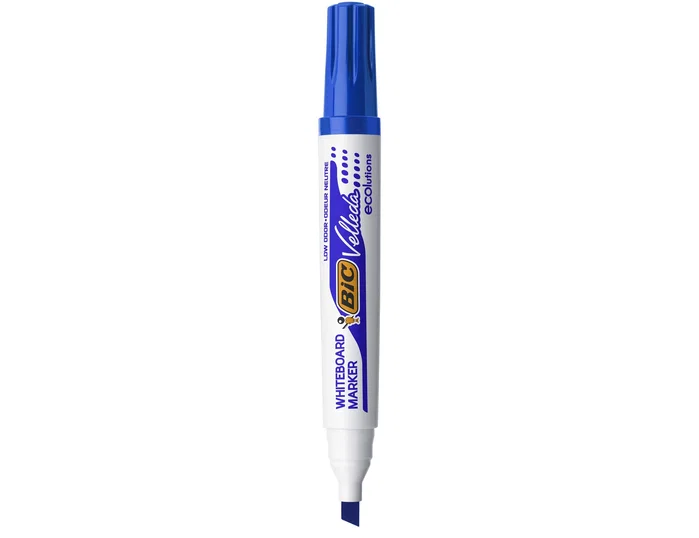 Bic Velleda Ecolutions Marcador para Pizarra Blanca Azul Punta Biselada 12 UD