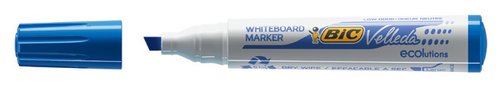 Bic Velleda Ecolutions Marcador para Pizarra Blanca Azul Punta Biselada 12 UD