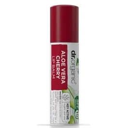 DR. ORGANIC Bálsamo Labial Aloe Vera y Cereza 5,7ml SPF 15
