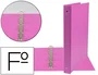 Liderpapel Carpeta 4 Anillas 25 mm Plástico Folio Fucsia
