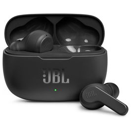 JBL Auriculares Inalámbricos Bluetooth con Micrófono Interno, Control Táctil, Bluetooth 5.0, Banda 2.4 GHz, 20-20000 Hz, 8 mm, Negro