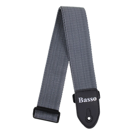 Correa Basso para Guitarra y Bajo Gris 5 cm