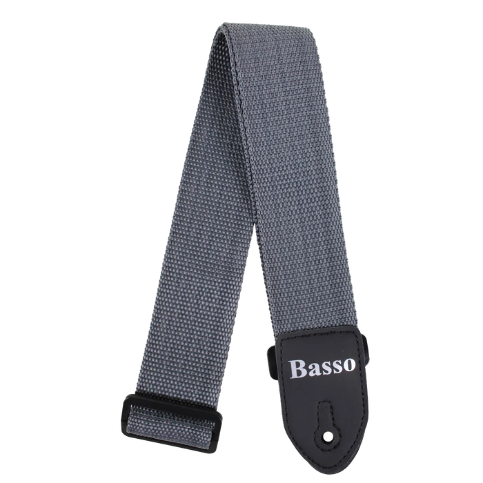 Correa Basso para Guitarra y Bajo Gris 5 cm Correa Basso para Guitarra y Bajo Gris 5 cm
