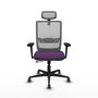 PIQUERAS Y CRESPO Silla de oficina Haches Morado y Gris