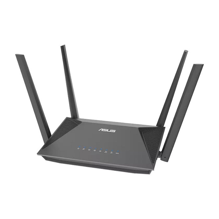 ASUS RT-AX52 AX1800 Router Wi-Fi 6 (802.11ax) Doble Banda 574+1201 Mbps Negro con AiMesh, 4 Antenas y 4 Puertos Gigabit para Sobremesa