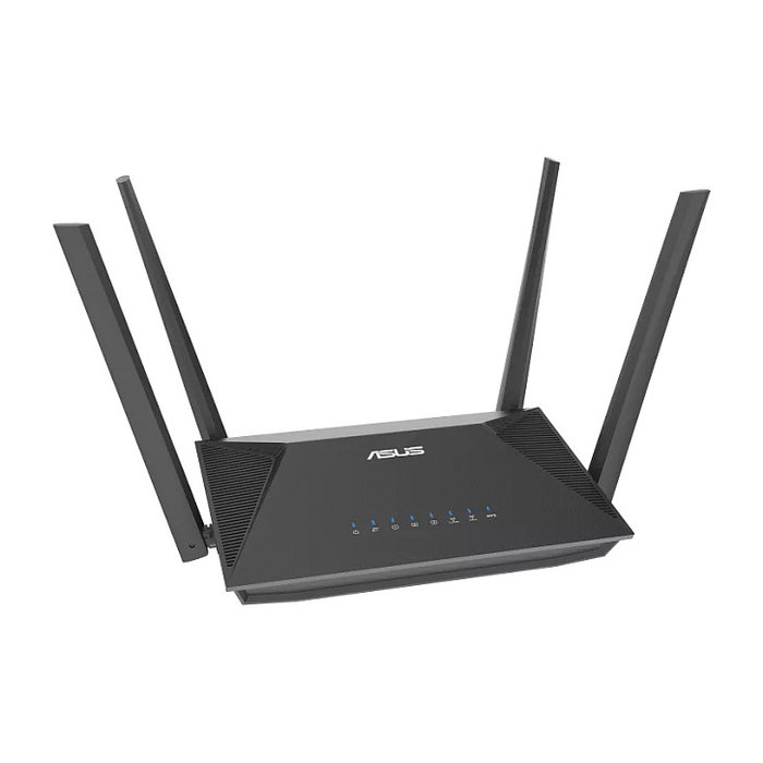 ASUS RT-AX52 AX1800 Router Wi-Fi 6 (802.11ax) Doble Banda 574+1201 Mbps Negro con AiMesh, 4 Antenas y 4 Puertos Gigabit para Sobremesa