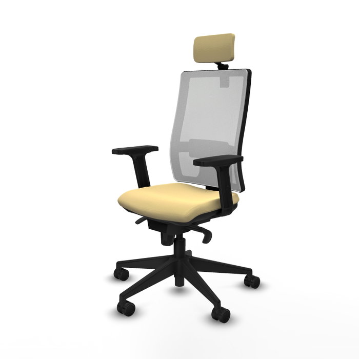 PIQUERAS Y CRESPO Silla de oficina Horna con Mecanismo Sincro, Crema y Blanco PIQUERAS Y CRESPO Silla de oficina Horna con Mecanismo Sincro, Crema y Blanco