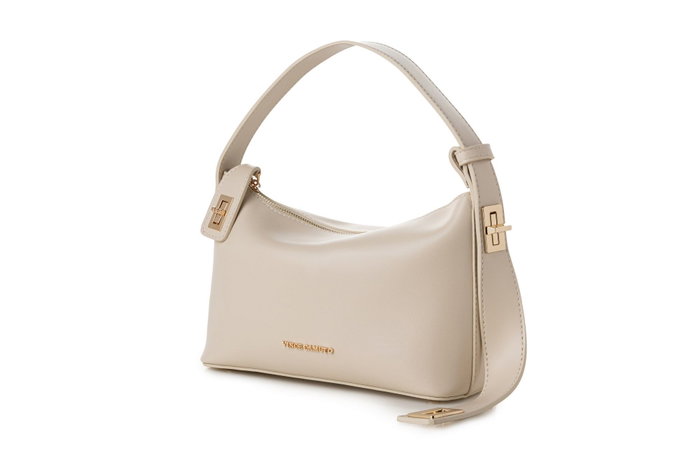 Vince Camuto Novara Bolso de Mano Crema Piel de Polivinilo Elegante y Sofisticado 24 x 10 x 16 cm Vince Camuto Novara Bolso de Mano Crema Piel de Polivinilo Elegante y Sofisticado 24 x 10 x 16 cm