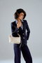 Vince Camuto Novara Bolso de Mano Crema Piel de Polivinilo Elegante y Sofisticado 24 x 10 x 16 cm