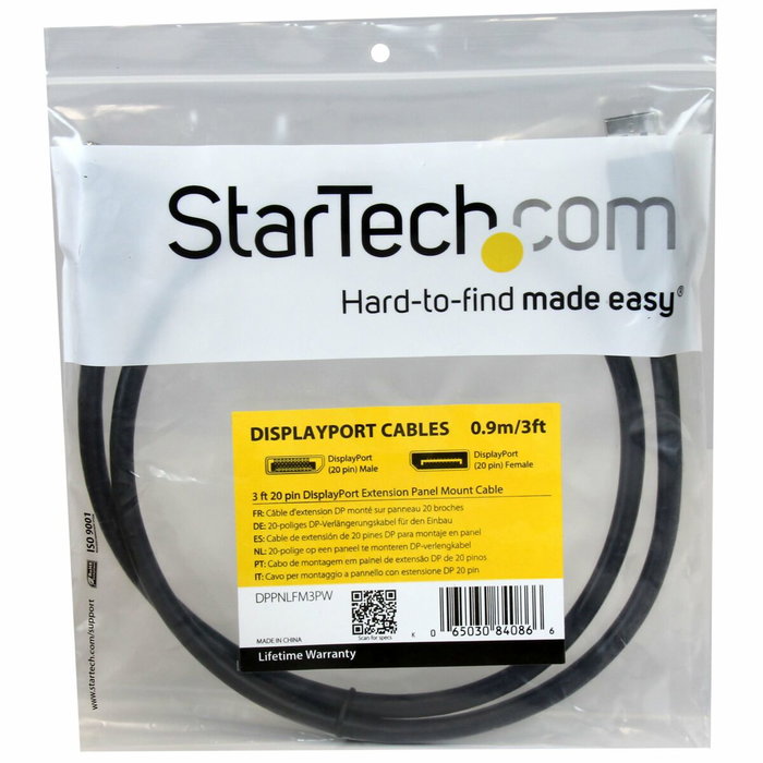 StarTech Cable de Extensión DisplayPort 91cm para Montaje en Panel - Alargador - Garantía Lifetime