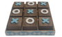 DKD Home Decor Juego de Mesa Tres en Raya en Mango y Resina Azul
