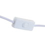 DKD Home Decor Lámpara de Sobremesa Seta Metal y Cuerda Blanco y Marrón Claro