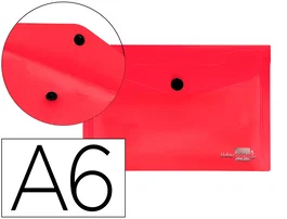 Liderpapel Carpeta Dossier con Broche Rojo Transparente DIN A6