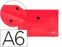 Liderpapel Carpeta Dossier con Broche Rojo Transparente DIN A6