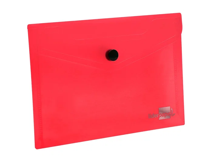 Liderpapel Carpeta Dossier con Broche Rojo Transparente DIN A6