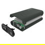 RealPower Powerbank PB-20000 20.000 mAh PD+ USB-C y Micro-USB, Carga Rápida, 2 Puertos USB A, Verde Midnight Green