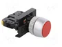 SPAMEL Interruptor de presión ST22-KC-01 Rojo 22mm NC