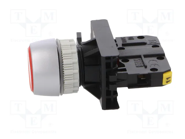SPAMEL Interruptor de presión ST22-KC-01 Rojo 22mm NC