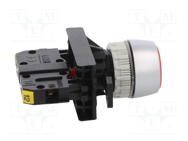SPAMEL Interruptor de presión ST22-KC-01 Rojo 22mm NC