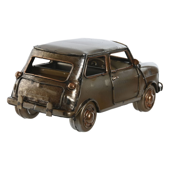 DKD Home Decor Coche Vintage para Decoración - Modelo Decorativo de Metal en Color Plateado y Champán, 11 x 10 x 23 cm
