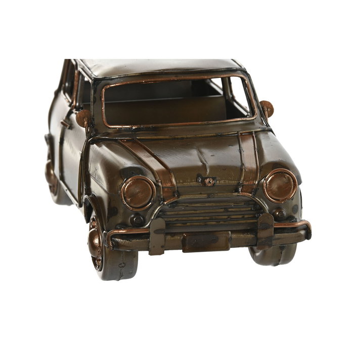 DKD Home Decor Coche Vintage para Decoración - Modelo Decorativo de Metal en Color Plateado y Champán, 11 x 10 x 23 cm