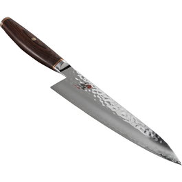 Miyabi 6000MCT Gyutoh 20cm de acero MC63 con mango de madera Pakka marrón/plata