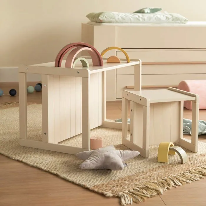 ROBA AABKJ29812 Taburete Infantil Regulable con 3 Alturas, Estilo Rústico, Color Beige Cachemira ROBA AABKJ29812 Taburete Infantil Regulable con 3 Alturas, Estilo Rústico, Color Beige Cachemira