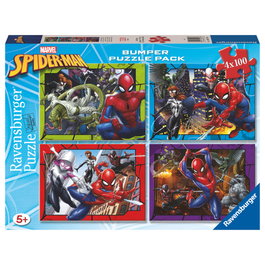 RAVENSBURGER Puzzle Spiderman Marvel 4x100pzs