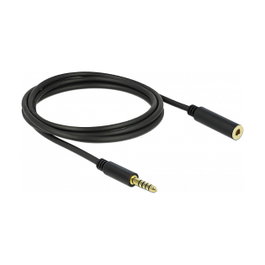 DeLOCK 85797 Cable de extensión de audio 4,4 mm 5 pines, 2 m, negro