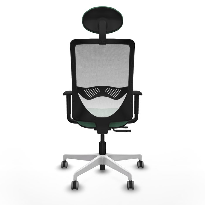 PIQUERAS Y CRESPO Silla de oficina Zulema con mecanismo Sincro/Traslack, Verde esmeralda y Blanco PIQUERAS Y CRESPO Silla de oficina Zulema con mecanismo Sincro/Traslack, Verde esmeralda y Blanco