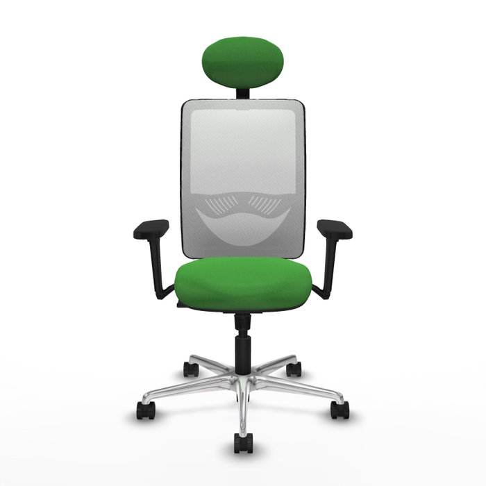 PIQUERAS Y CRESPO Silla de oficina Zulema con mecanismo Sincro, Tela Verde y Malla Blanca PIQUERAS Y CRESPO Silla de oficina Zulema con mecanismo Sincro, Tela Verde y Malla Blanca