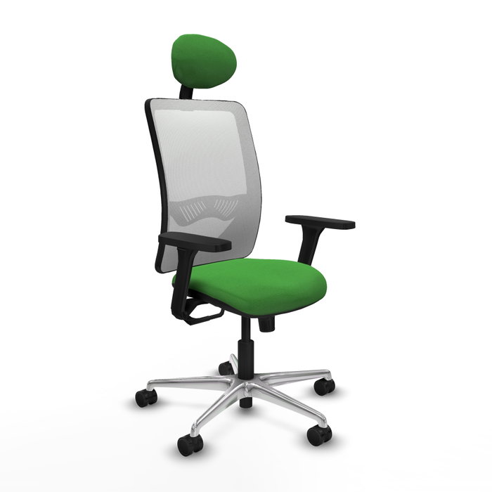 PIQUERAS Y CRESPO Silla de oficina Zulema con mecanismo Sincro, Tela Verde y Malla Blanca PIQUERAS Y CRESPO Silla de oficina Zulema con mecanismo Sincro, Tela Verde y Malla Blanca