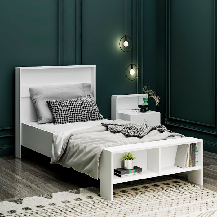 Hanah Home Somier Individual Blanco 99x215x102 cm