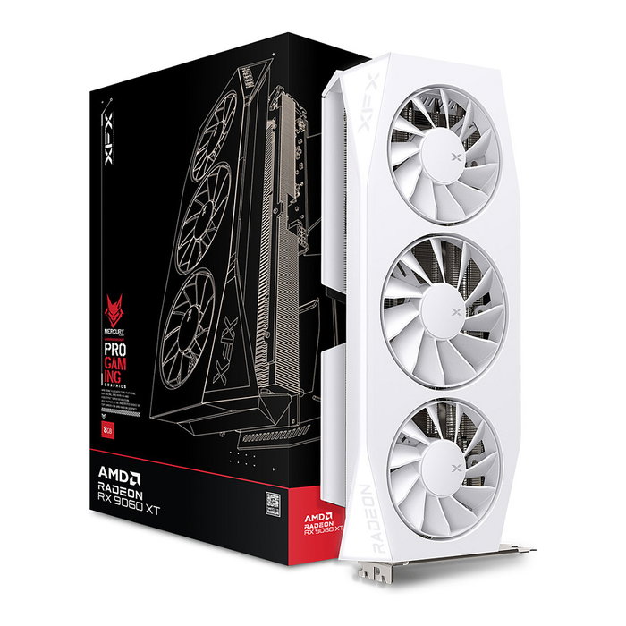 XFX RX 9060 XT 16GB GDDR6 3 Fan Mercury OC Gaming White