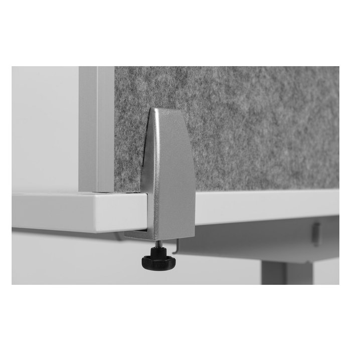 BakkerElkhuizen BE Safety Screen Pantalla de Seguridad Trasera, Gris Claro, Fieltro PET, Marco de Plástico Gris, Ancho 1800 mm, Altura 600 mm