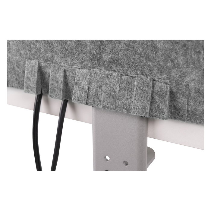 BakkerElkhuizen BE Safety Screen Pantalla de Seguridad Trasera, Gris Claro, Fieltro PET, Marco de Plástico Gris, Ancho 1800 mm, Altura 600 mm