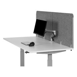 BakkerElkhuizen BE Safety Screen Rückseite W180H60 Pantalla de Seguridad Fieltro PET Gris Claro 180x60cm