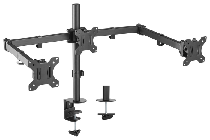 Aisens Soporte de Mesa para 3 Monitores DT27TSR-061, Negro