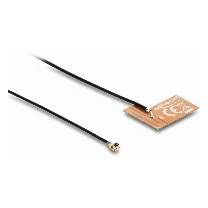 Delock Antena WiFi 2.4 GHz I-PEX MHF I, 2-3 dBi Omnidireccional, con Cable de Conexión FPC 15 cm para Montaje Interno con Adhesivo Delock Antena WiFi 2.4 GHz I-PEX MHF I, 2-3 dBi Omnidireccional, con Cable de Conexión FPC 15 cm para Montaje Interno con Adhesivo