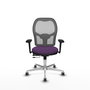 PIQUERAS Y CRESPO Silla de oficina Jorquera con mecanismo Sincro/Traslack, Morado y Gris